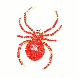 Halloween Crystal embellished spider brooch